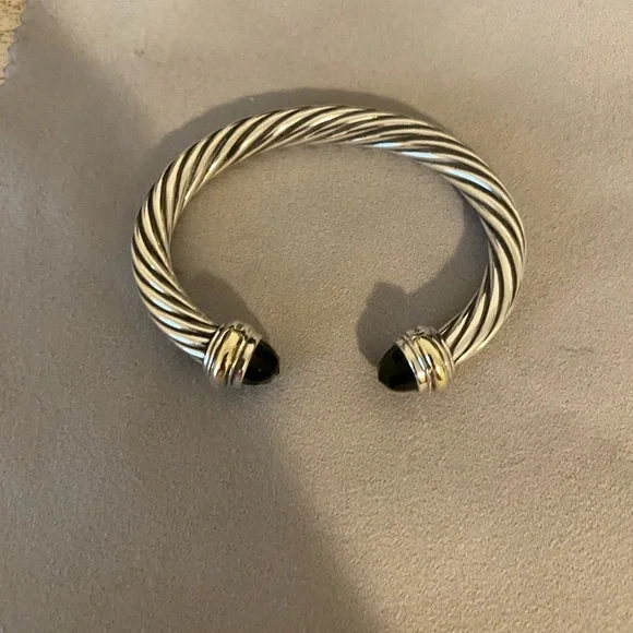 David Yurman 7mm black onyx cable bracelet - Picture 4 of 8